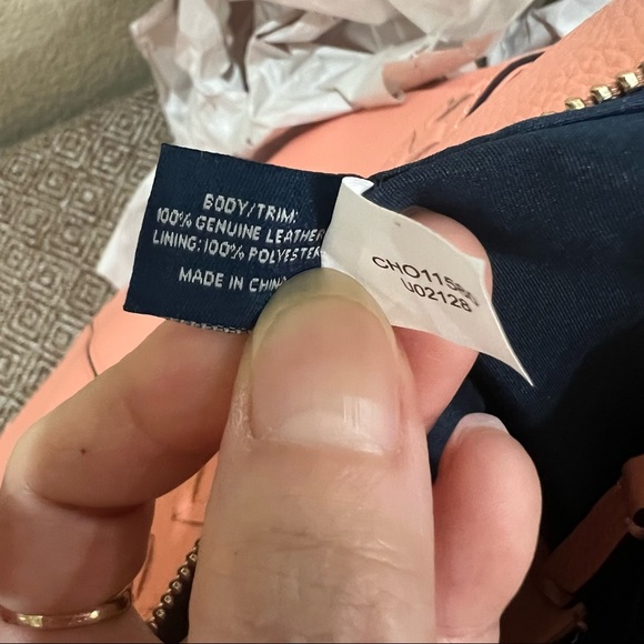 NWT Cole Haan Coral Genuine Leather Lacey Shoulder Crossbody Handbag Boho Casual - Picture 4 of 12